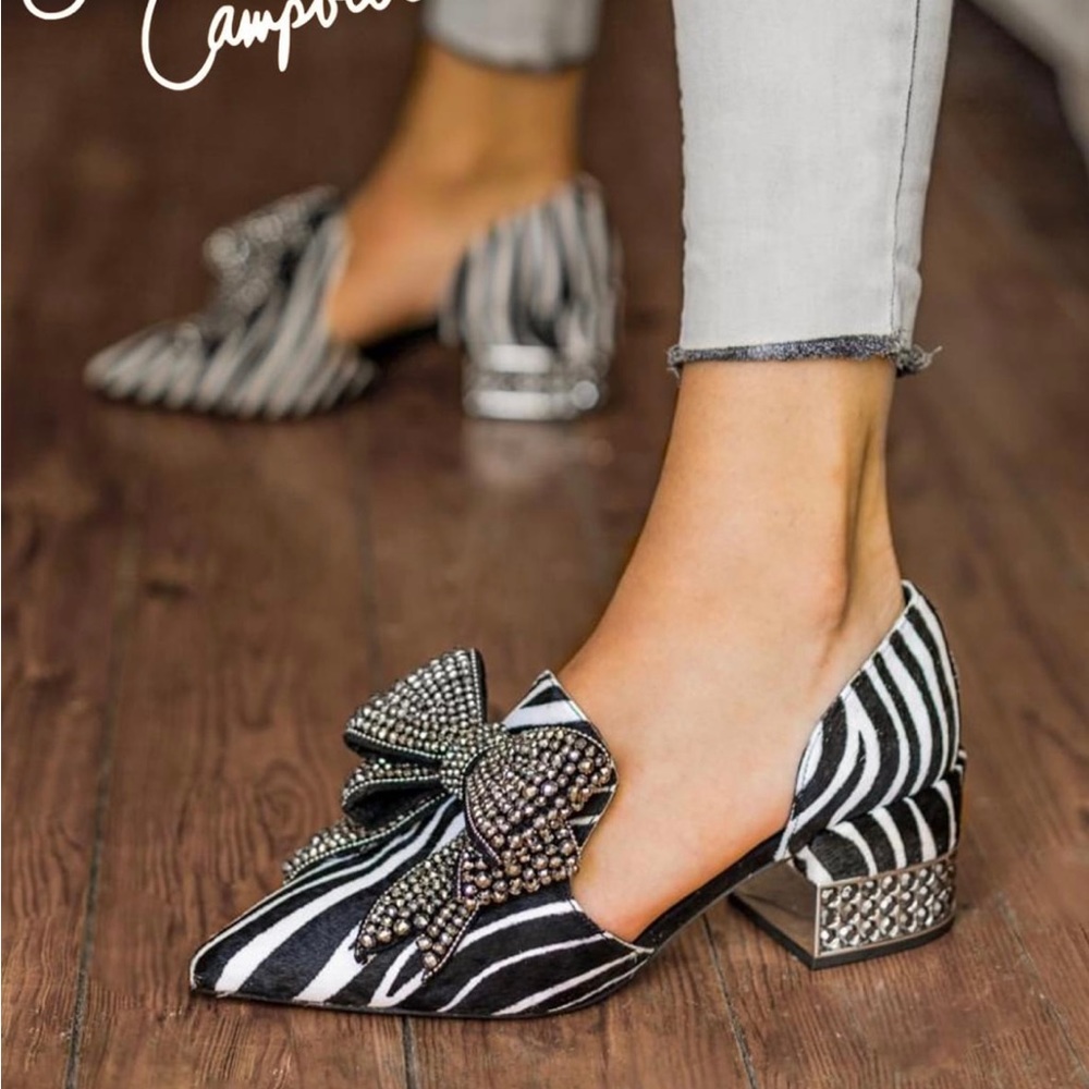 Jeffrey Campbell Valenti Embellished Bow Pumps